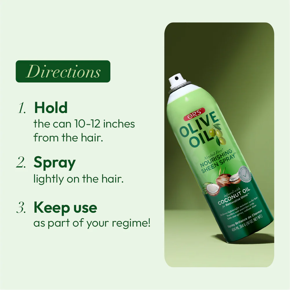 ORS Olive Oil Nourishing Sheen Spray for Restorative Shine (10 oz) - Image 8
