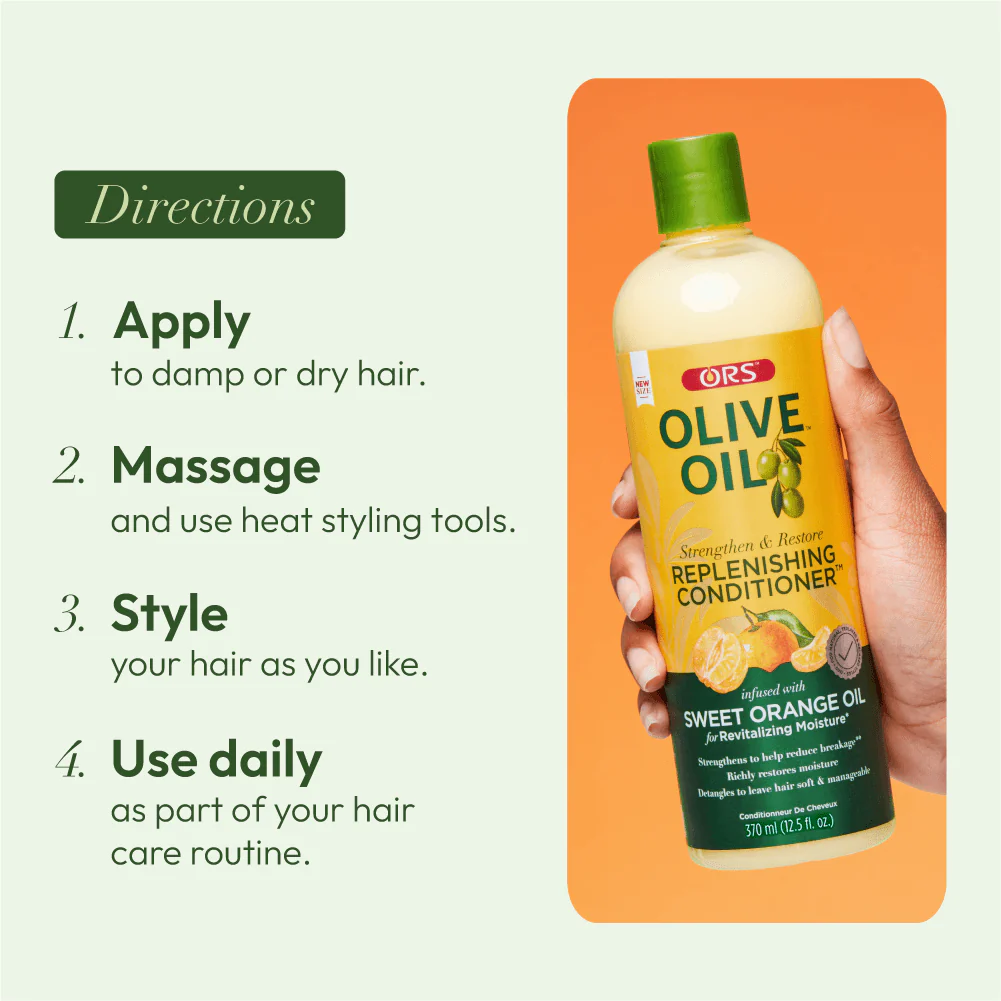 ORS Olive Oil Replenishing Conditioner for Revitalizing Moisture (12.25 oz) 4-Pack - Image 8